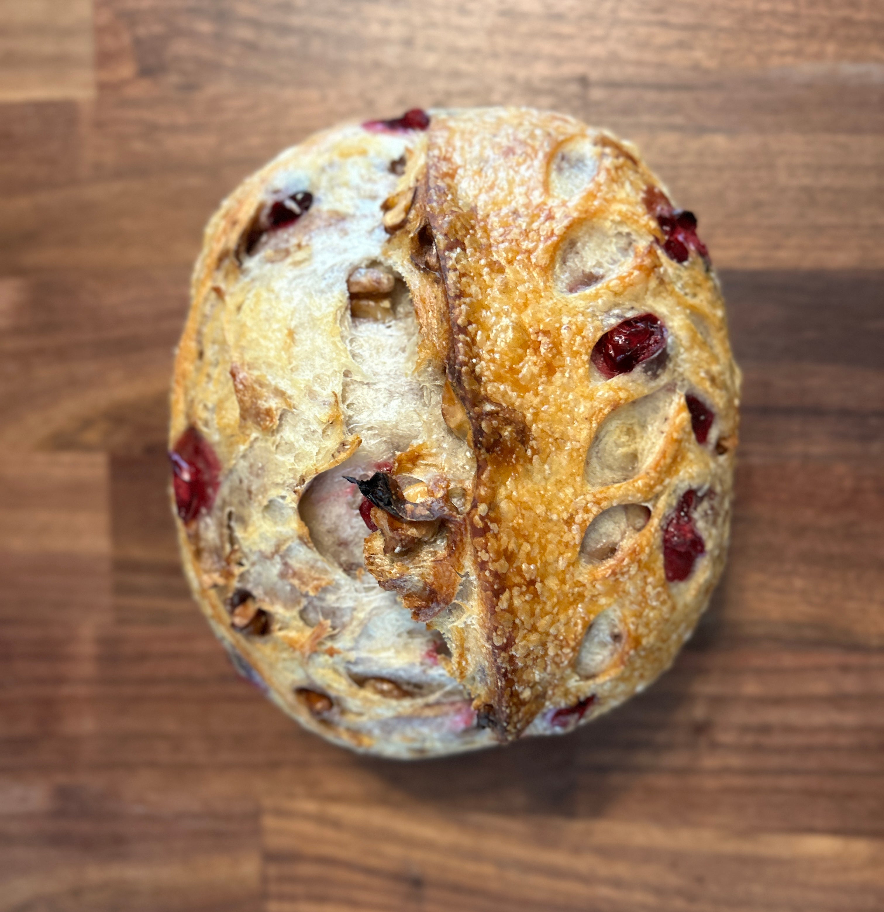 Cranberry and Walnut Sourdough