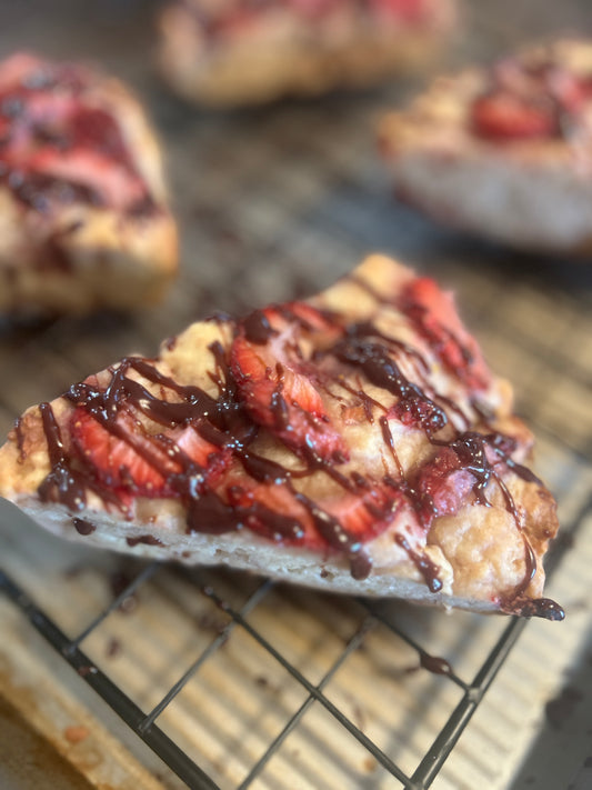 Strawberry Sourdough Scone