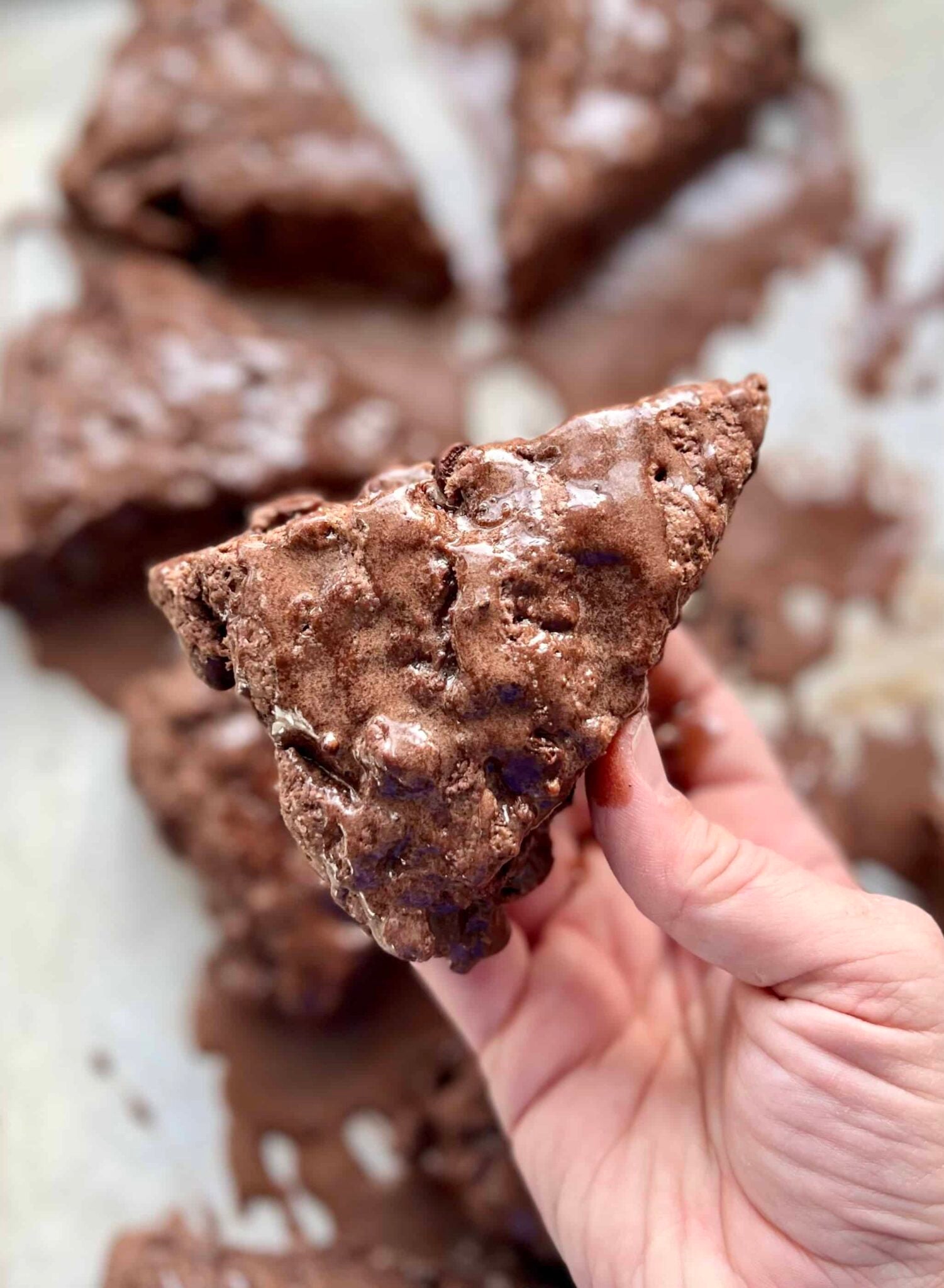 Triple Chocolate Sourdough Scone