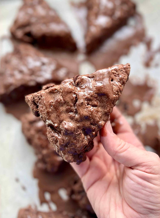 Triple Chocolate Sourdough Scone